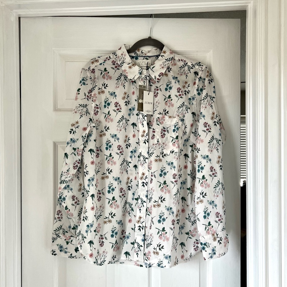 NWT J. Crew Liberty Floral Button Down Shirt